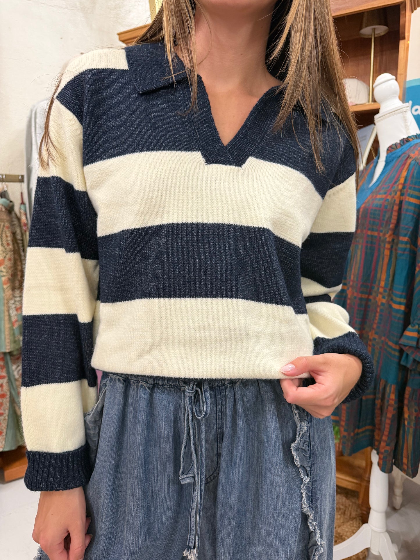 Varsity Polo Sweater-TGB