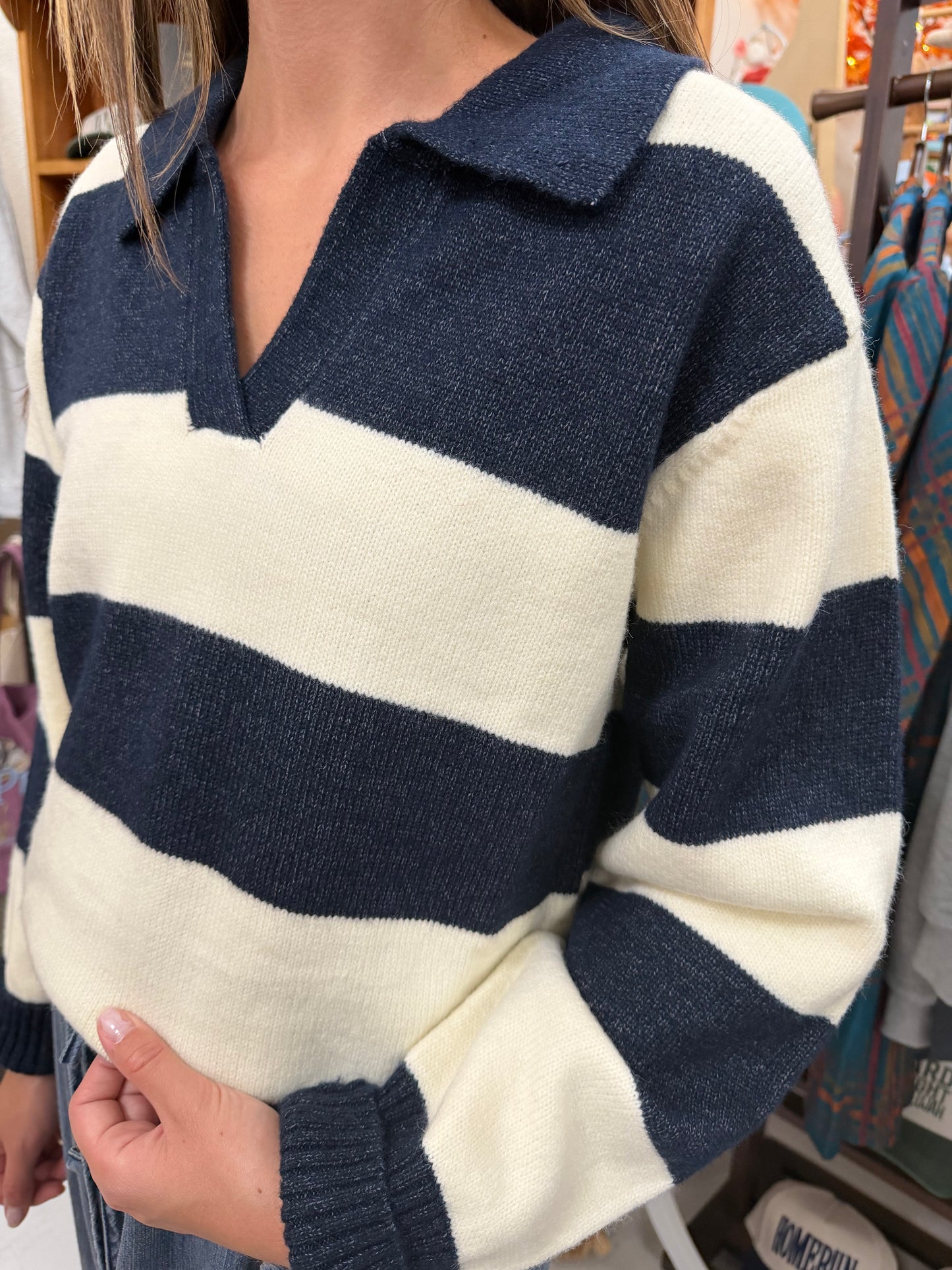 Varsity Polo Sweater-TGB