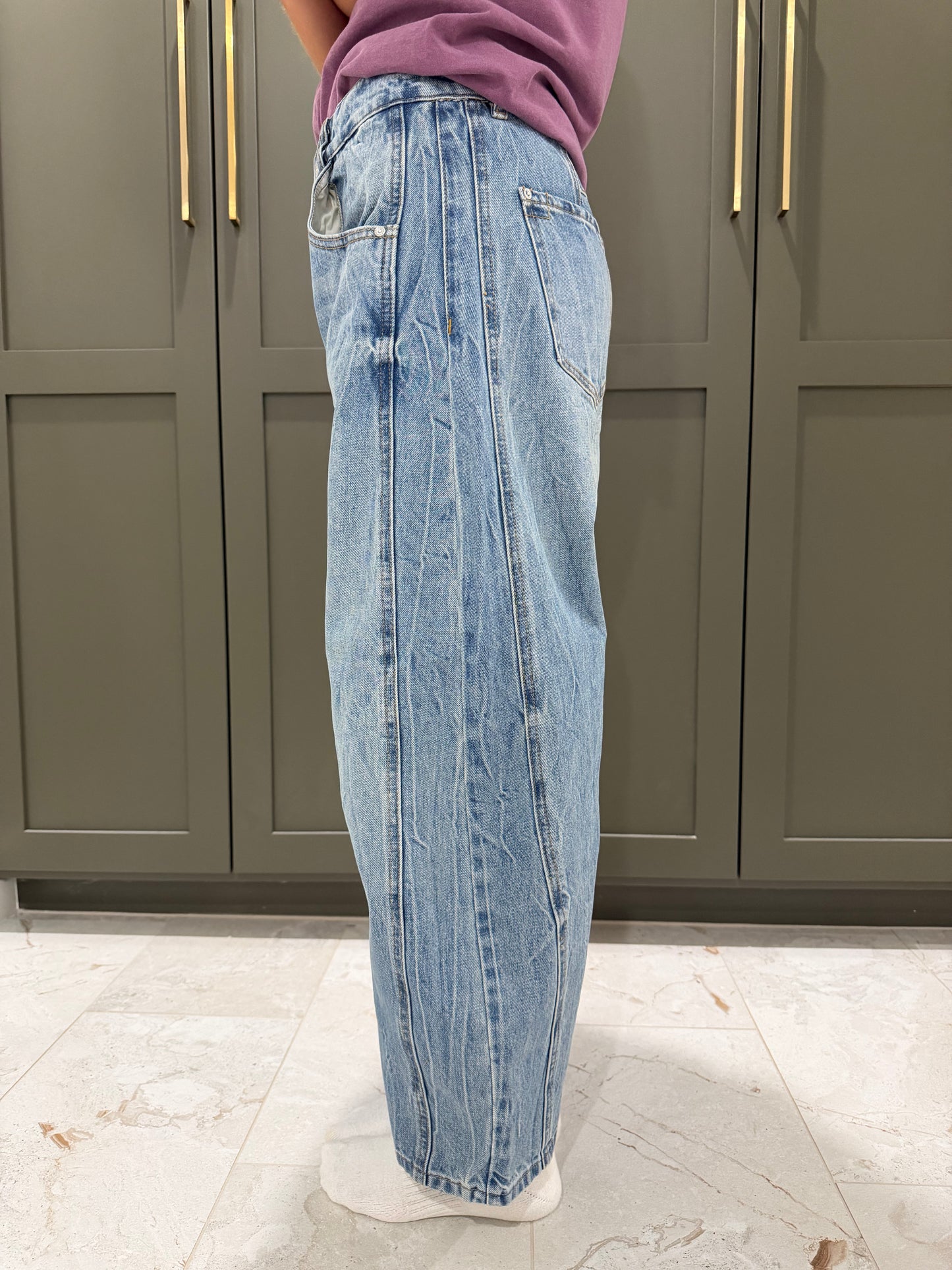 The Alysse Barrel Jeans-TGB