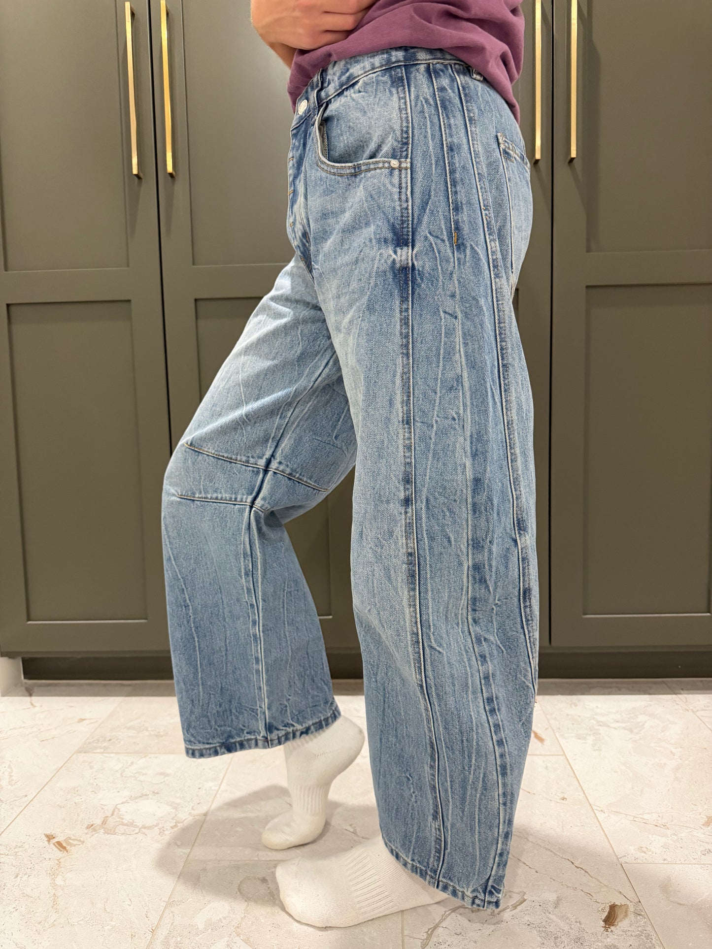 The Alysse Barrel Jeans-TGB