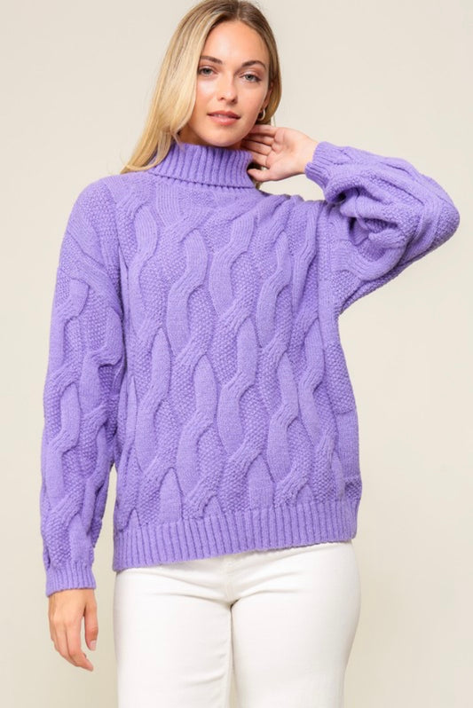 The Pretty in Purple Sweater- Retro Purpose