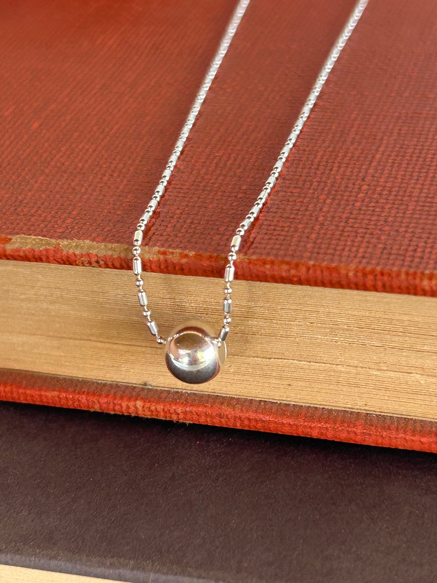16" Sterling Silver Single Pearl Necklace -TGBJ