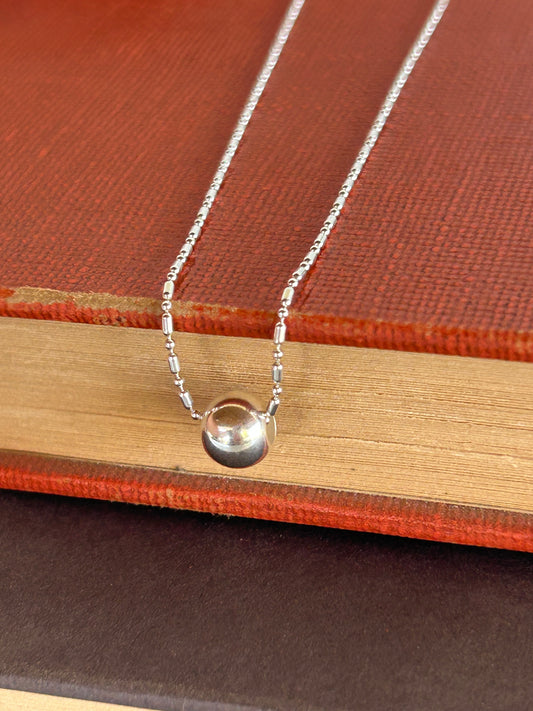 16" Sterling Silver Single Pearl Necklace -TGBJ