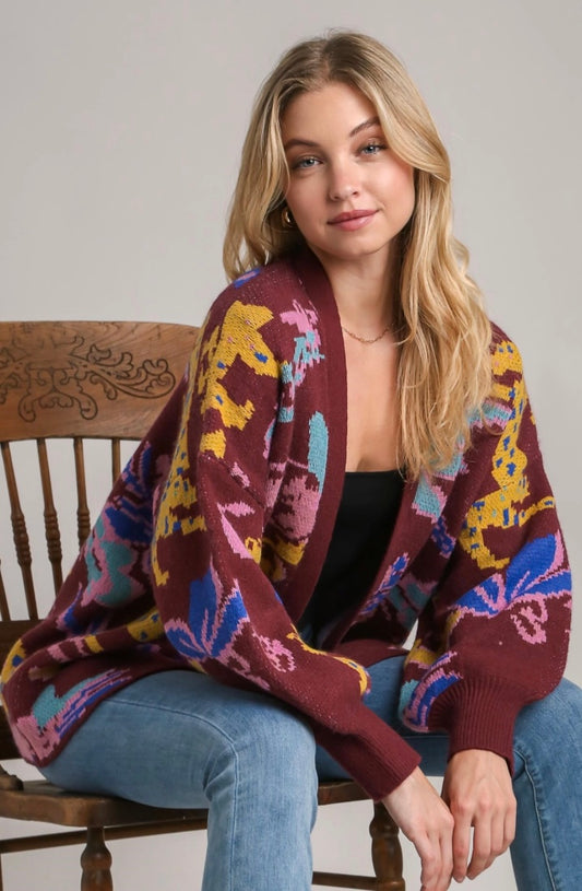 The Cheetah Life Cardigan- Retro Purpose