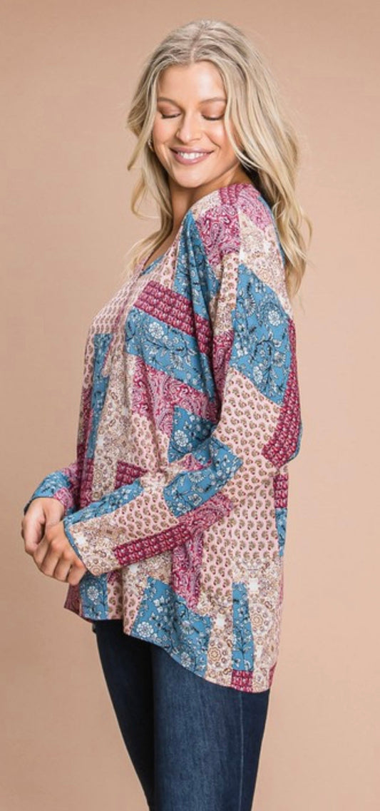 The Patchwork Paradise Top- Retro Purpose
