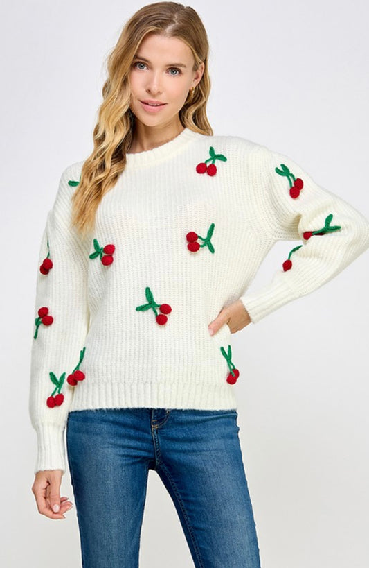 Cherry On Top Sweater- Retro Purpose