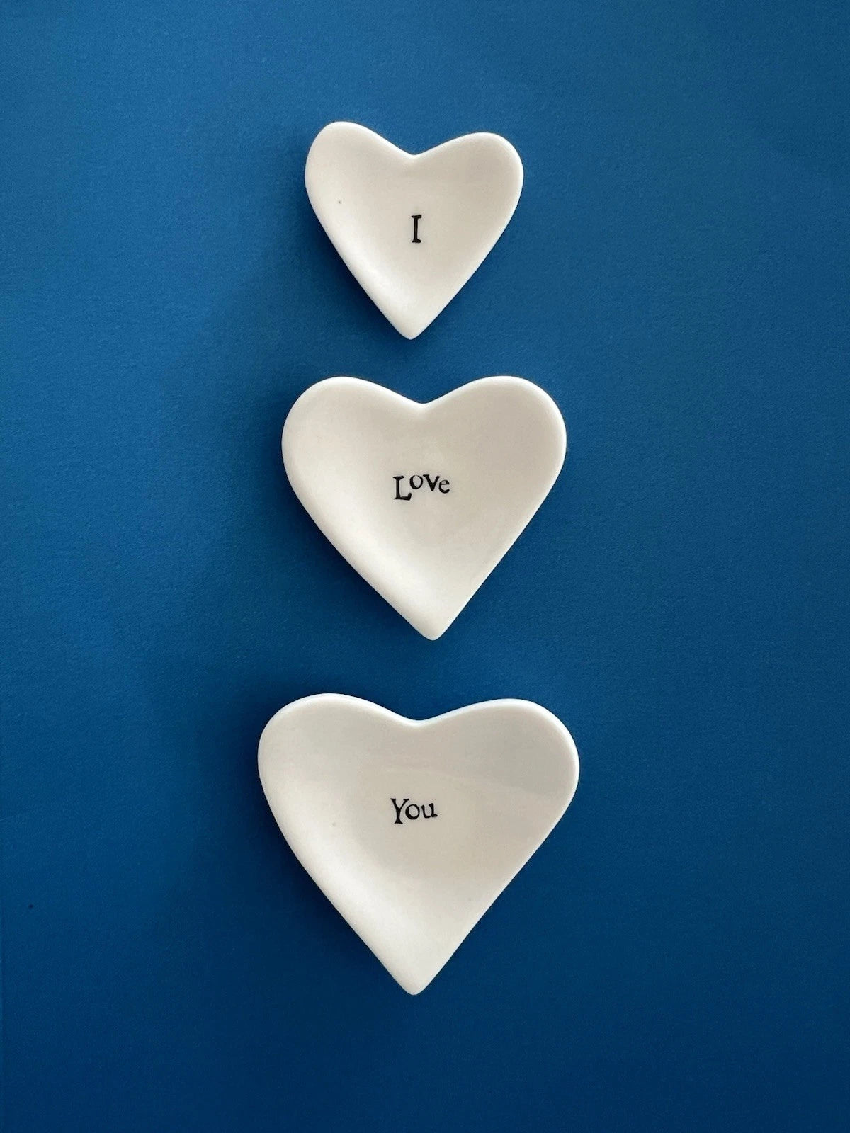 "I Love You" Set of 3 Stackable Hearts
