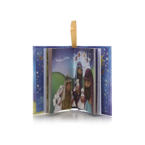 Away In A Manger Christmas Book Ornament