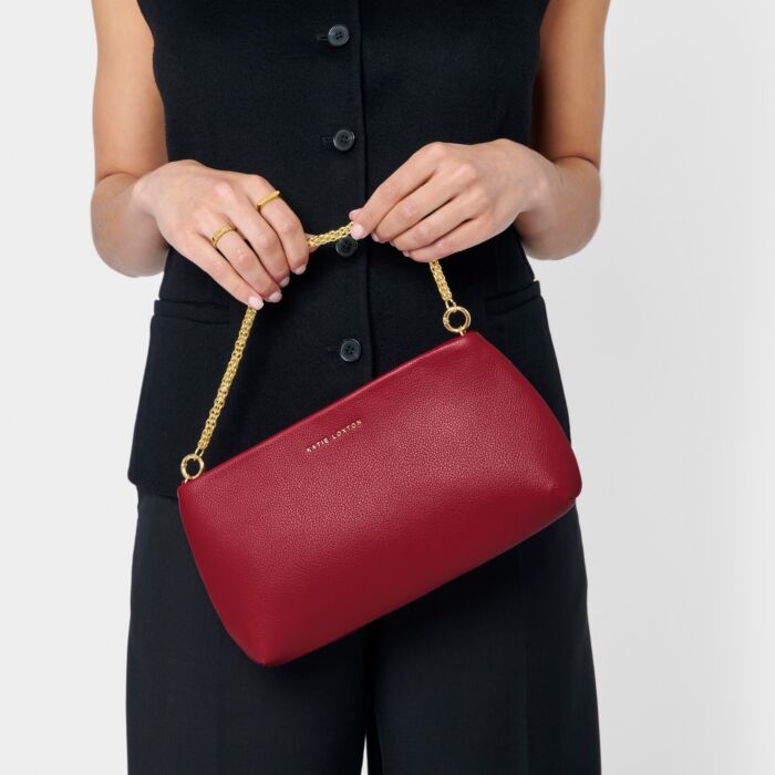 Margot Clutch ( Garnet Red )