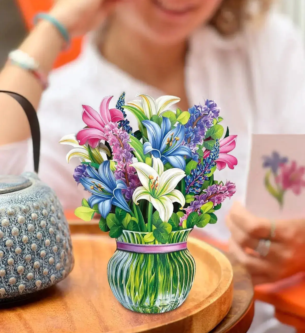 Mini Lilies & Lupines Pop-Up Card