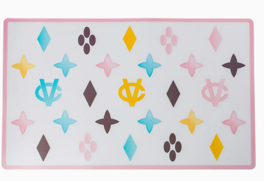 White Chewy Vuiton Placemat Dog Mat