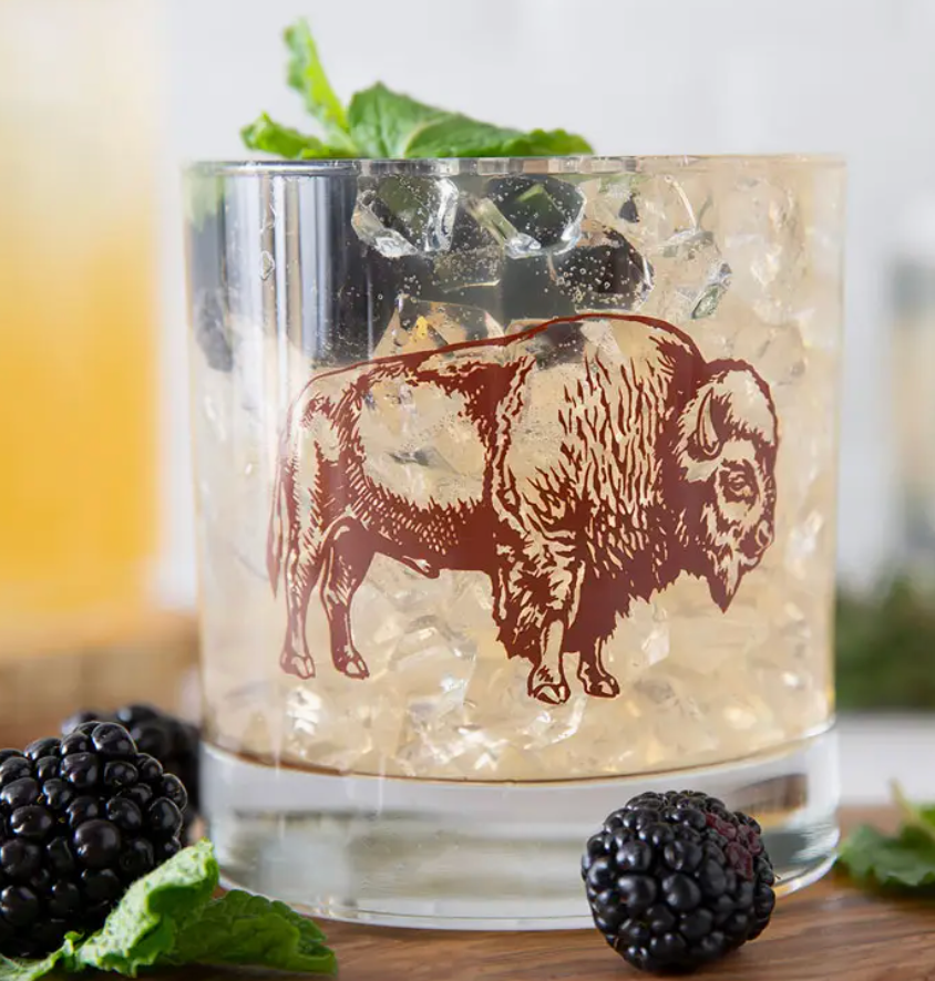 Bison Rocks Glass 11oz.