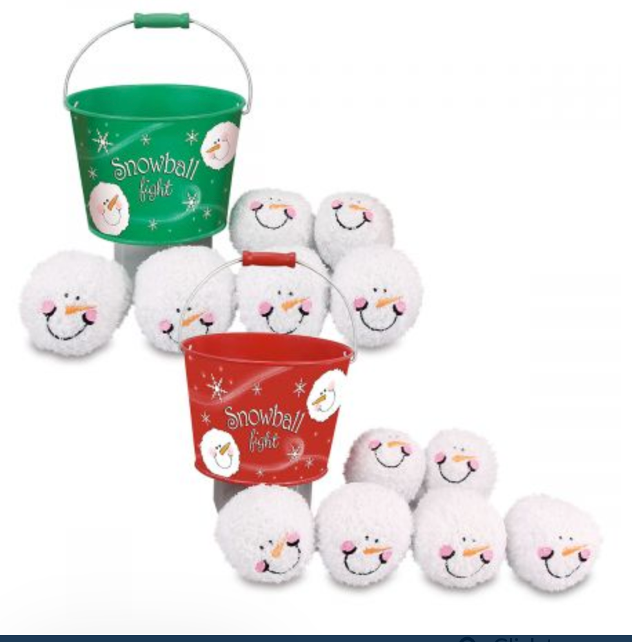 Snowball Fight Tin Bucket