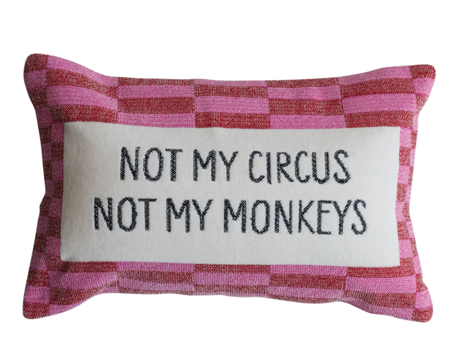 Embroidered Lumbar Pillow