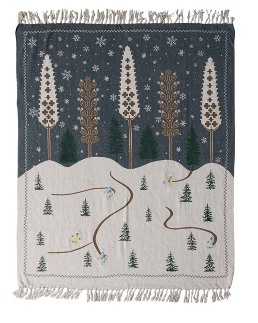 Winter Scene Throw Blanket