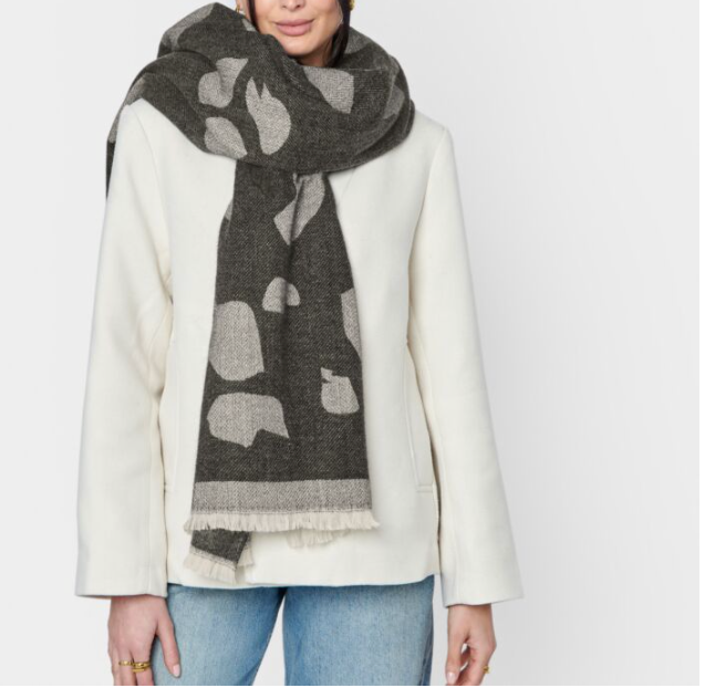 Printed Blanket Scarf ( Leopard Print )