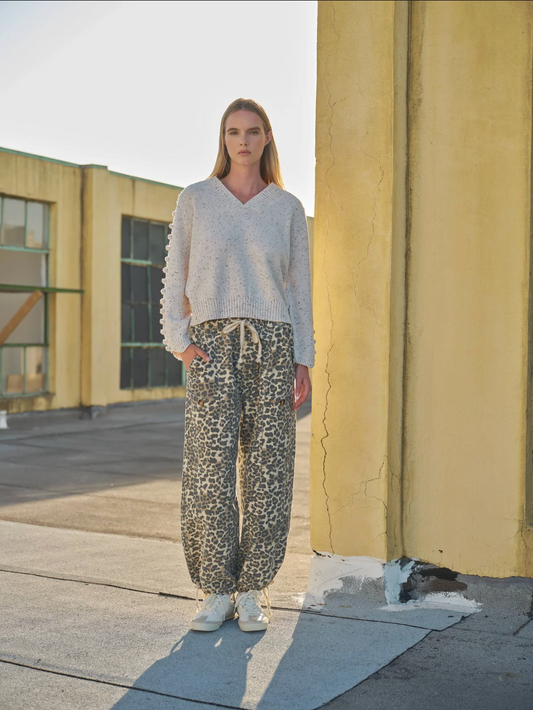 Leopard Print Relax Pull-On Pants