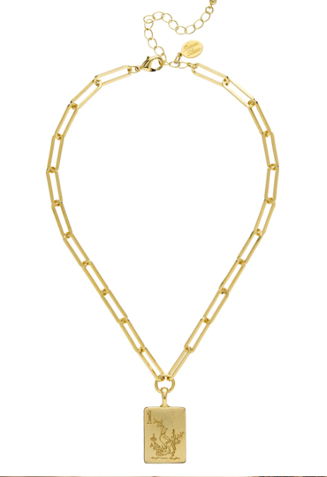 3087G Susan Shaw Large Paperclip Mahjong Pendant Necklace
