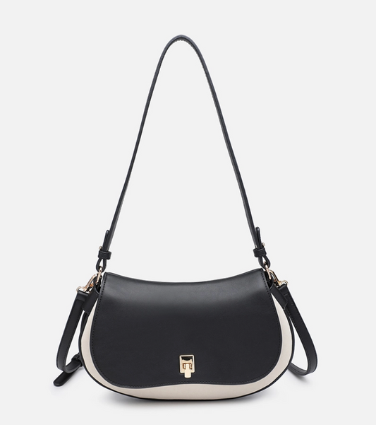 Jen & Co Quinn Off White / Black Handbag