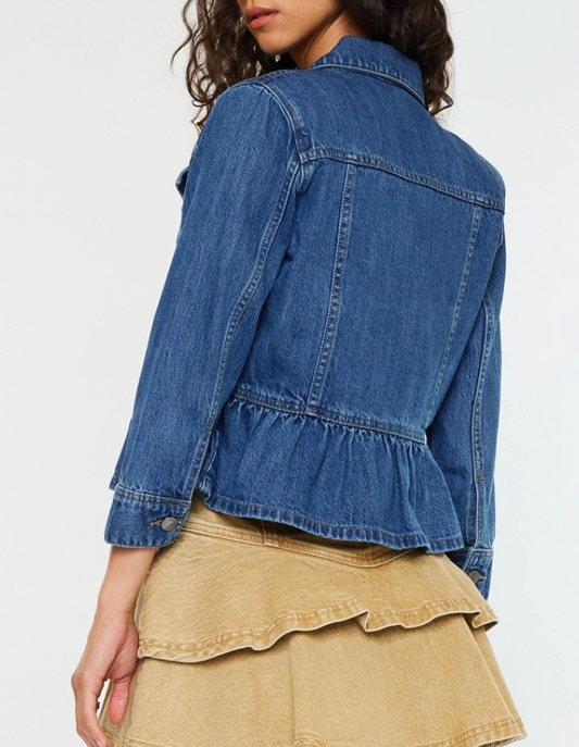 Classic Fit Peplum Jacket Kancan