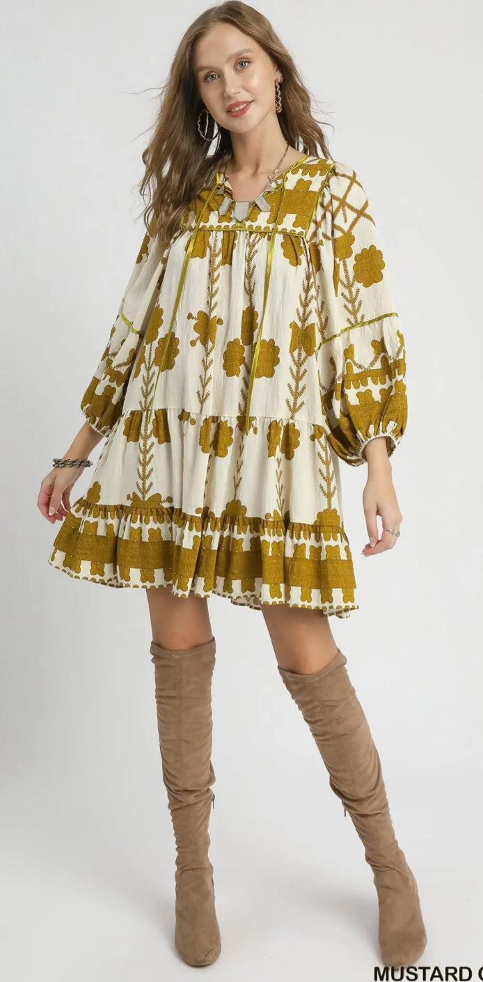 IMS Lainey Dress-Mustard