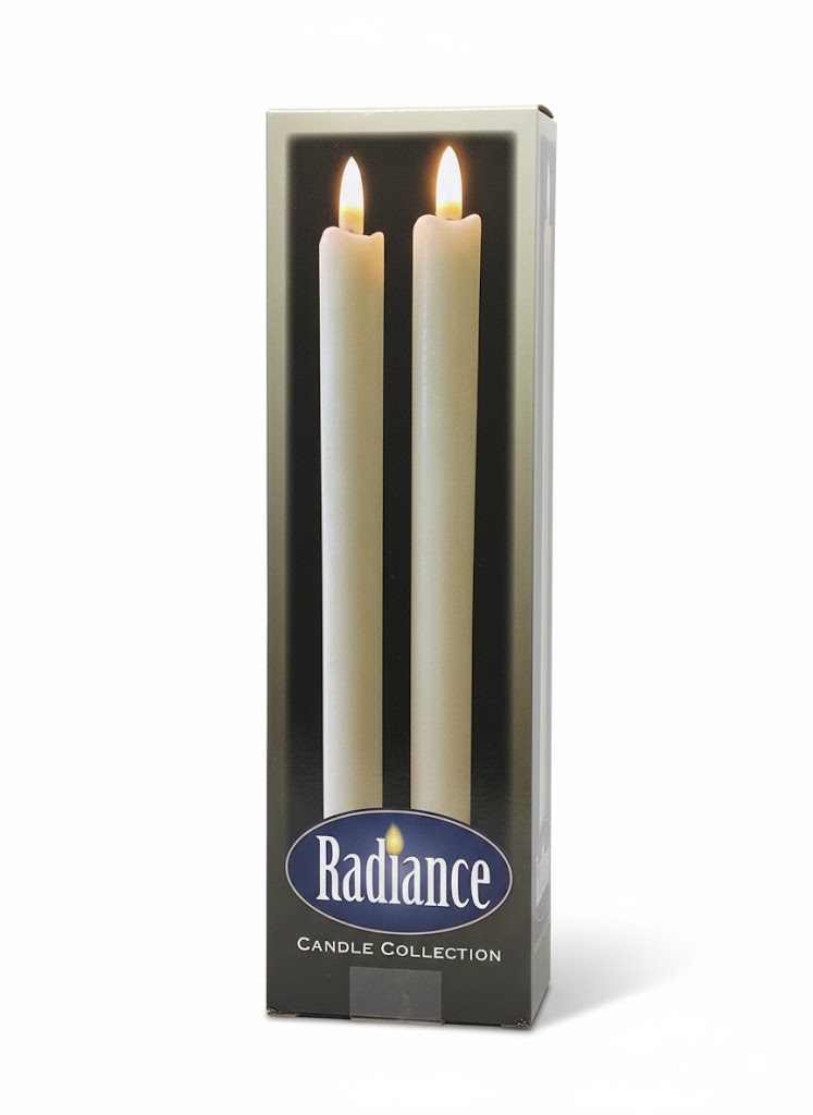 2Pk Radiance Wax Tapers, 1.0"X10"