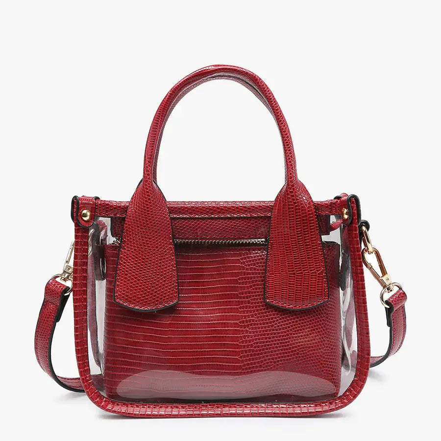 Stacey Clear Satchel With Inner Bag ( Assorted )