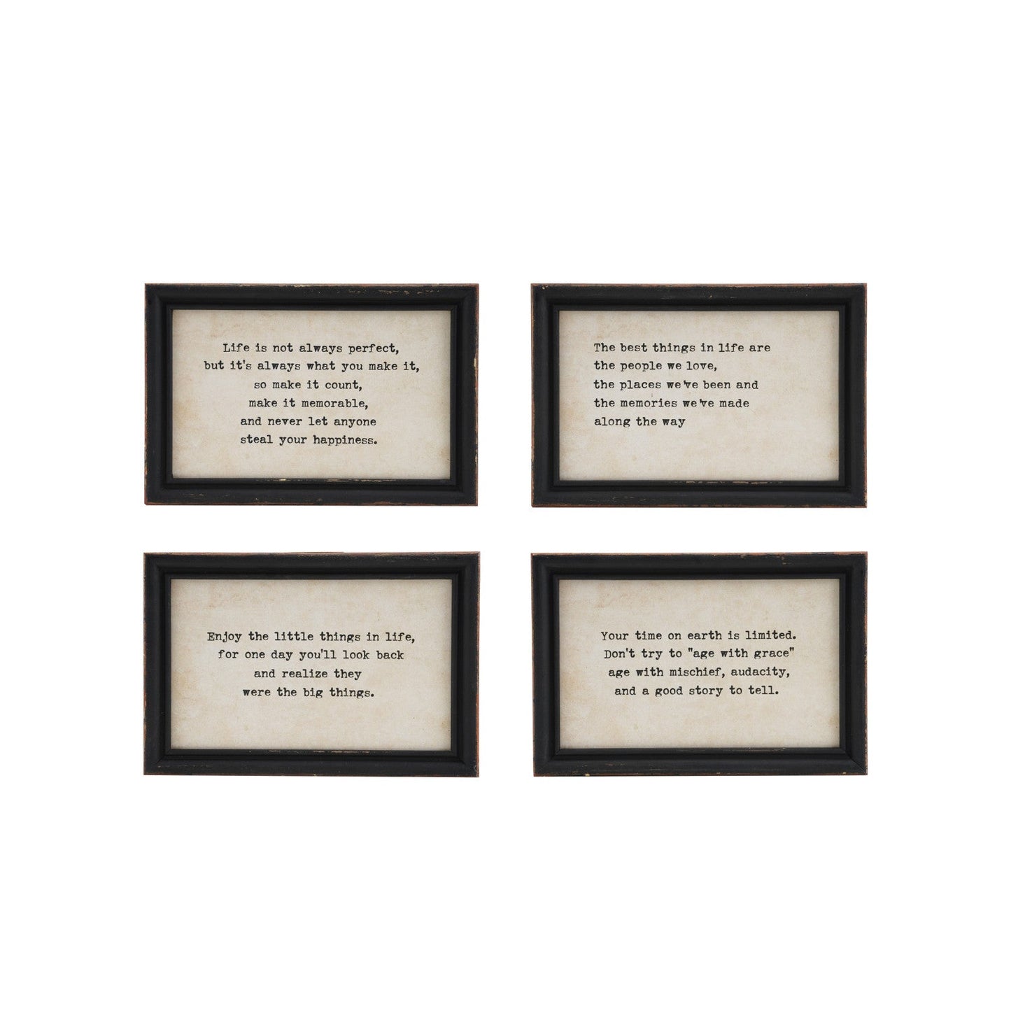 Wood Framed Wall Décor  ( Assorted )