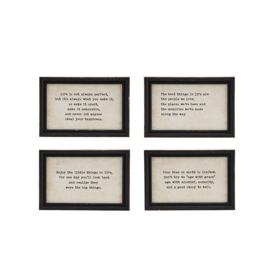 Wood Framed Wall Décor  ( Assorted )
