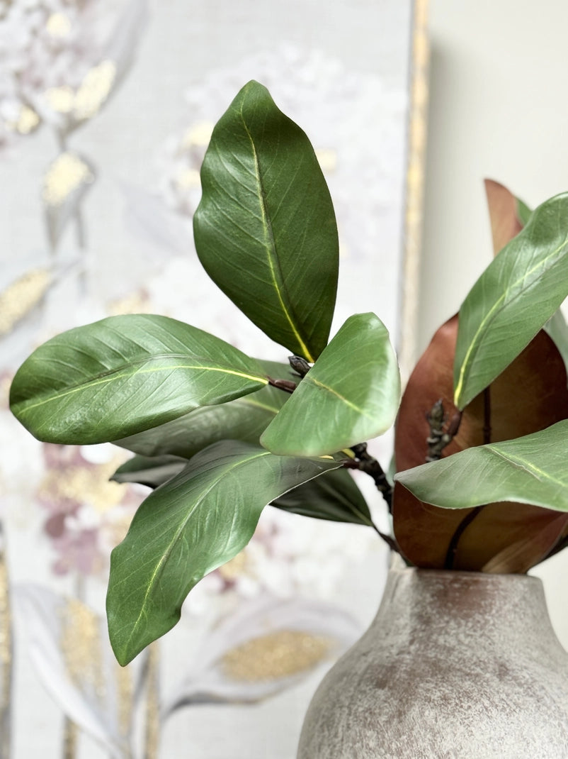 22"Ultra Realistic Real Touch Magnolia Stem-10 Leaves