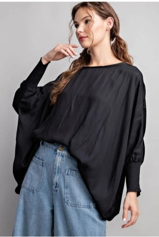 IMS Black Flowy Top