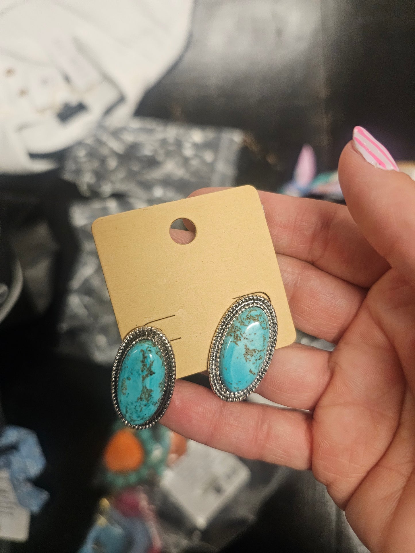 The Turquoise Oval Earring IMS