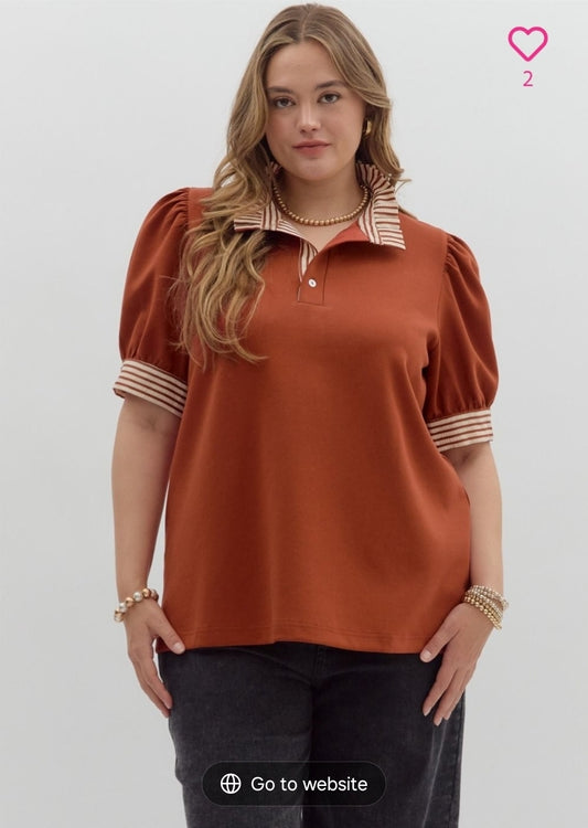 IMS Rust Short Leave Top