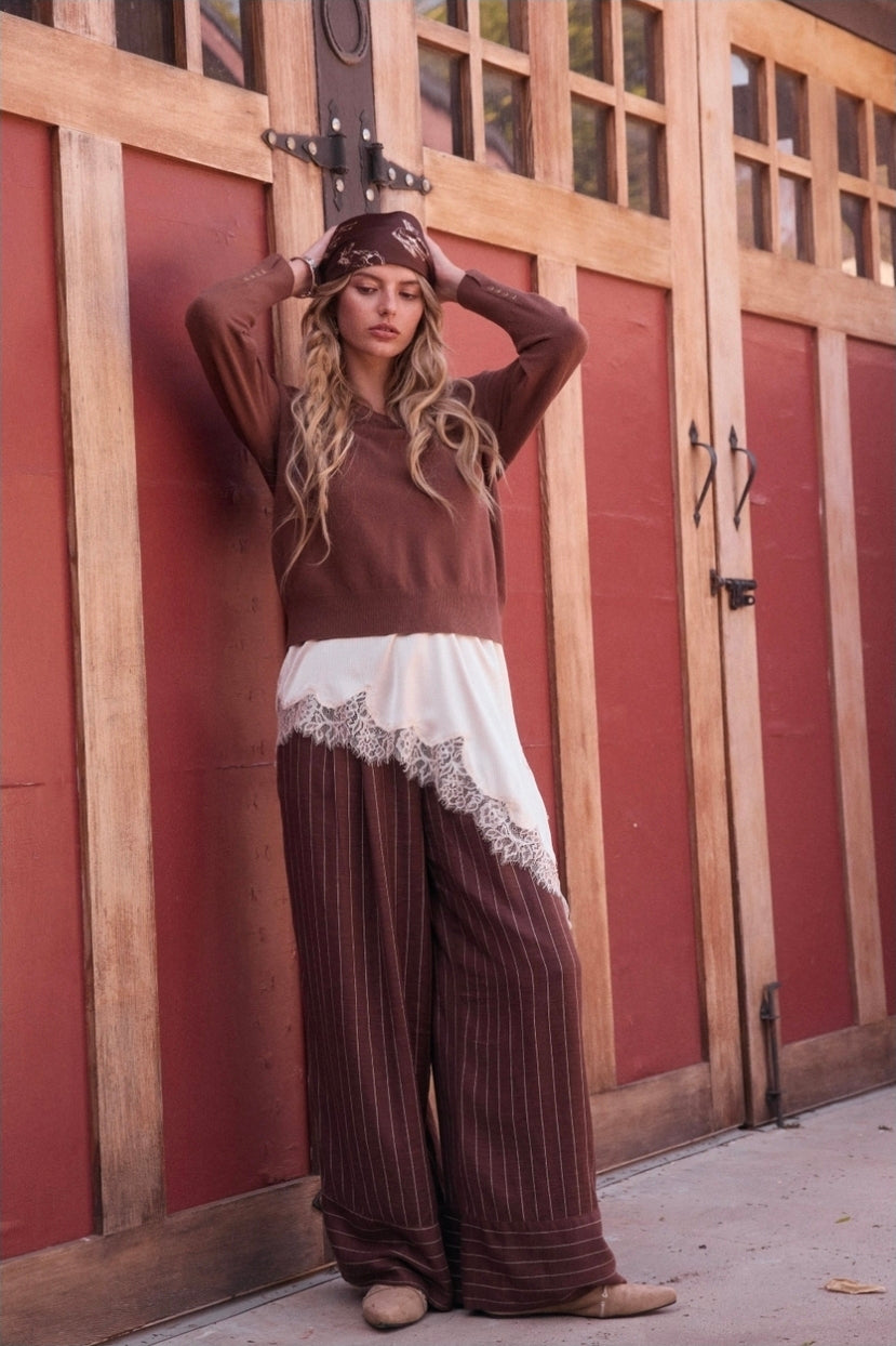 The Cream Long Lace Tank IMS