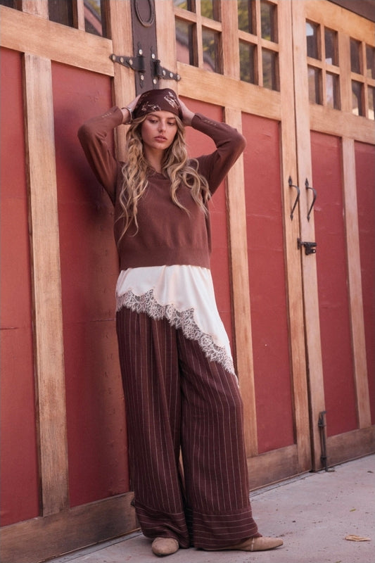 The Cream Long Lace Tank IMS